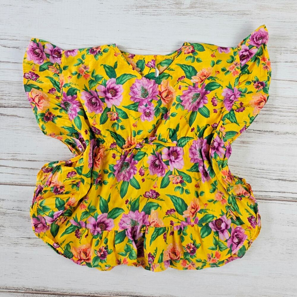 Janie and Jack Tropical Flower Swim Coverup Dress sz 4